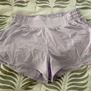 Size 6 Lululemon shorts. 2.5 inseam. Color Lilac/lavender